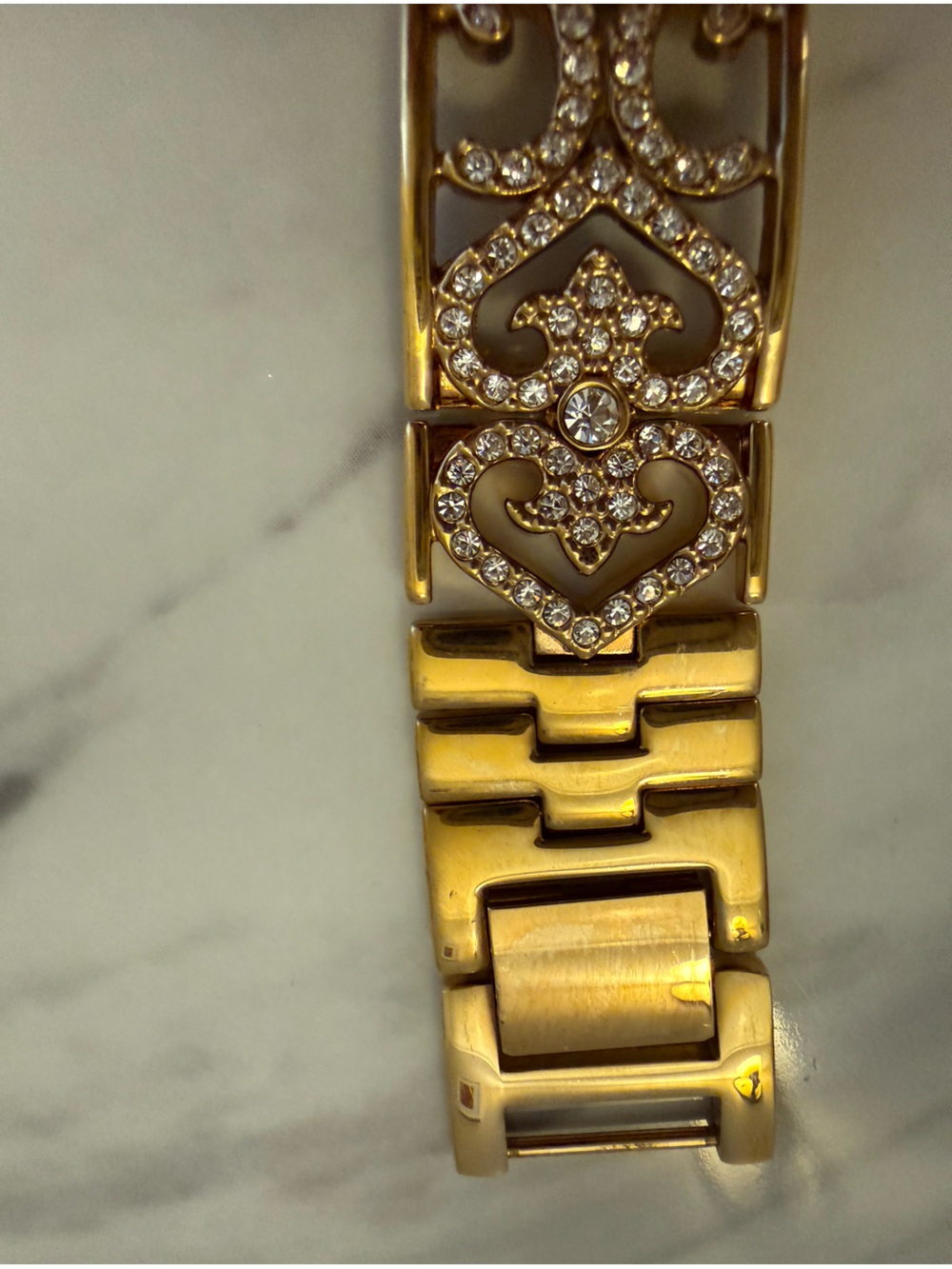 Victoria Wieck Gold-Tone Crystal-Embellished Beacelet Watch - Picture 7 of 11